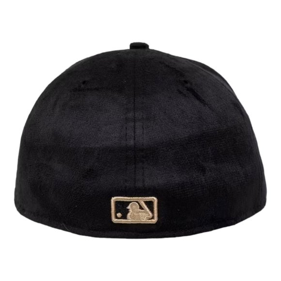New Era New York Yankees 59FIFTY Fitted Hat Cap Black Tan Suede - Picture 6 of 7